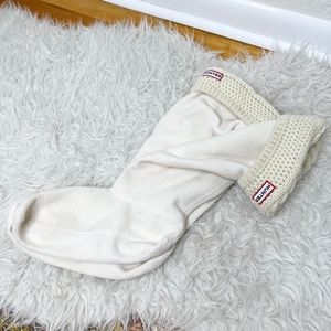 Hunter | Original Tall Cable Knitted Cuff Boot Socks Medium Large